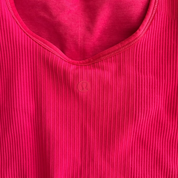 Lululemon Ebb to Street Scoop Cropped Tank in Hot Pink - Picture 4 of 7